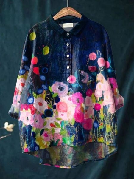 Lila | Bluză cu model floral