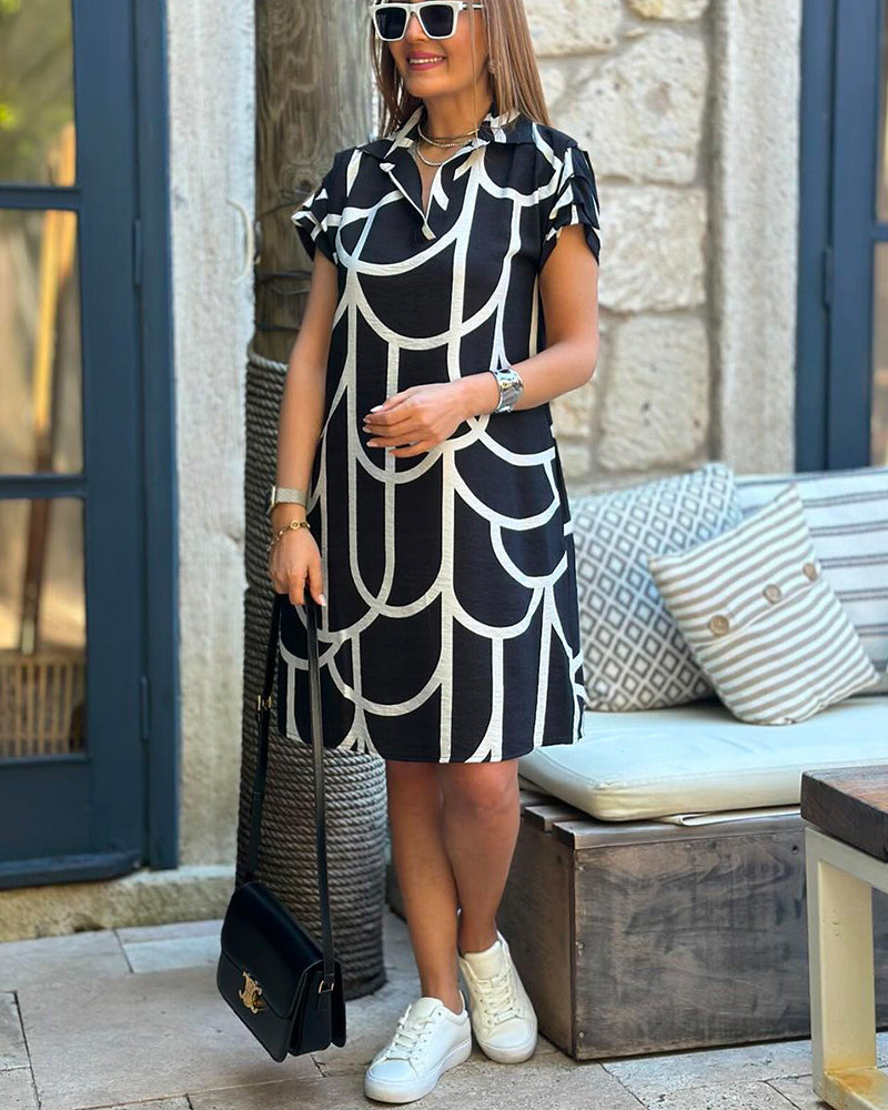 Helmi – Rochie midi cu decolteu sofisticat și mâneci scurte
