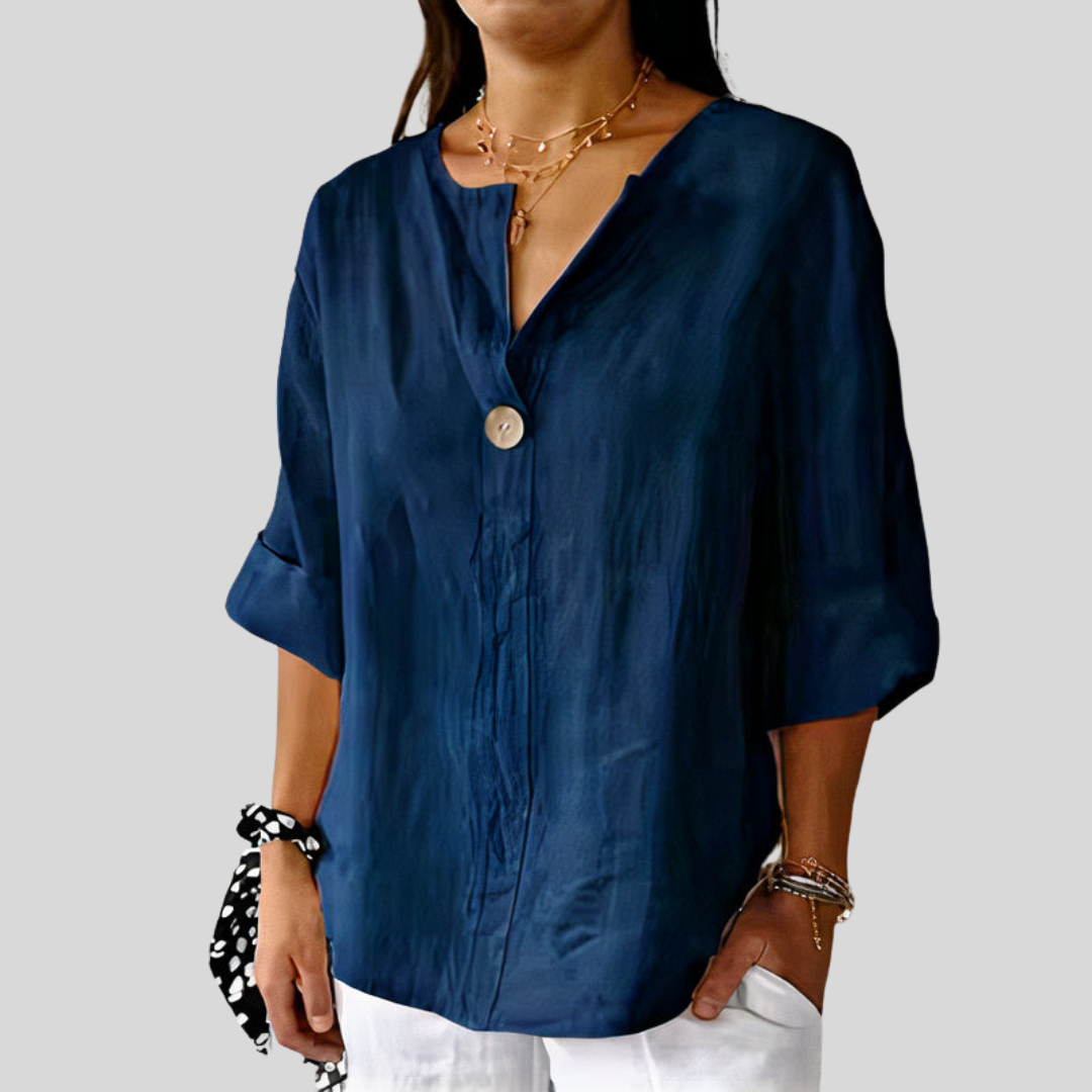 Laura | Cămașă elegantă din bumbac pentru vara