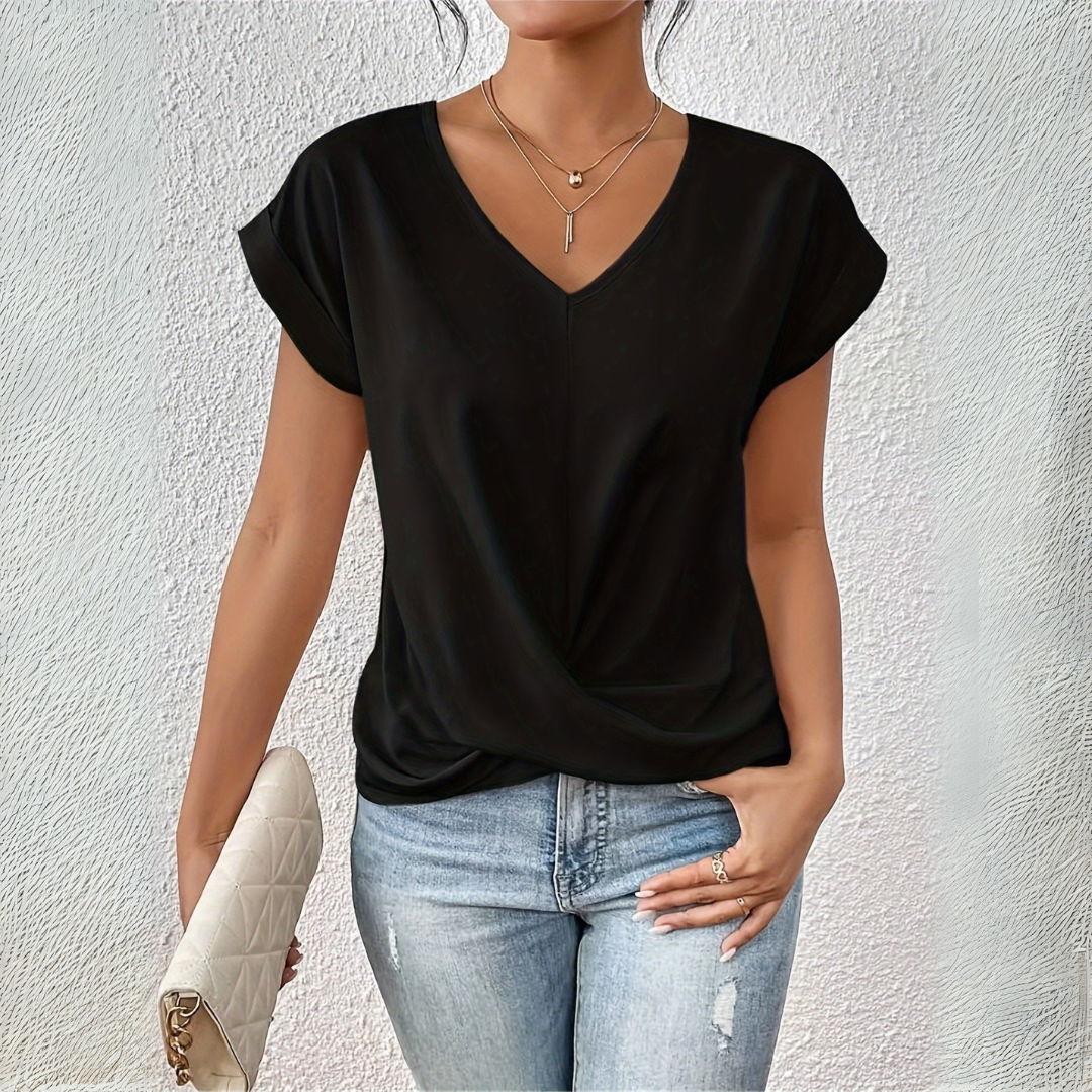 Dana | Tricou Confortabil cu Decolteu Elegant
