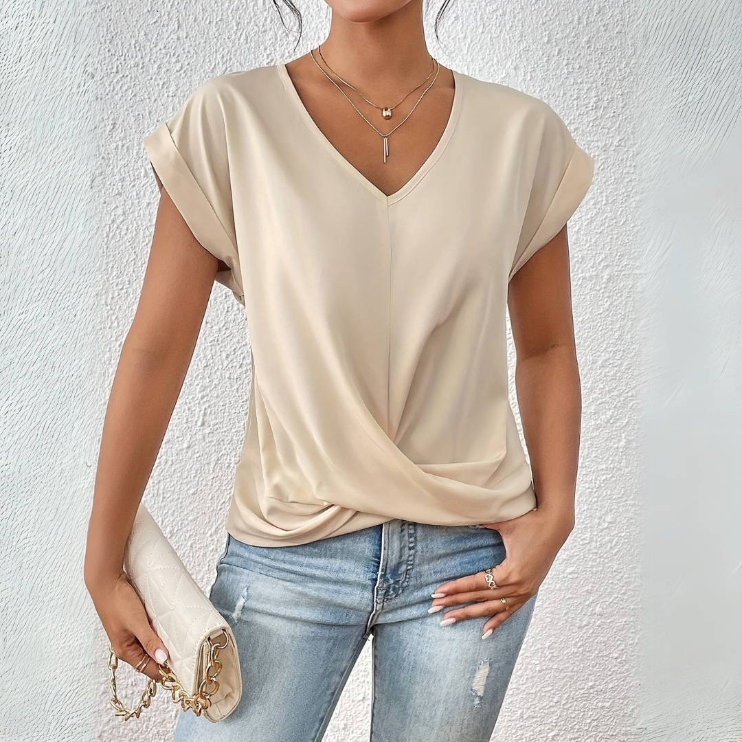 Dana | Tricou Confortabil cu Decolteu Elegant
