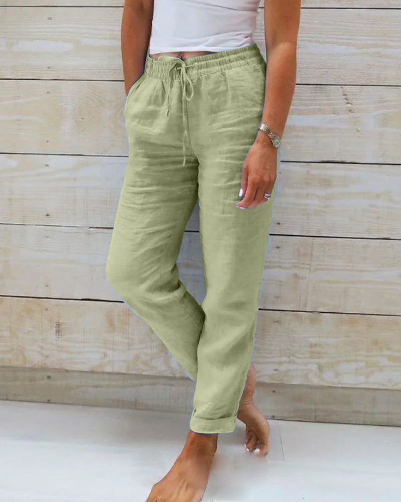 Monika – Pantaloni Casual Versatili cu Șnur
