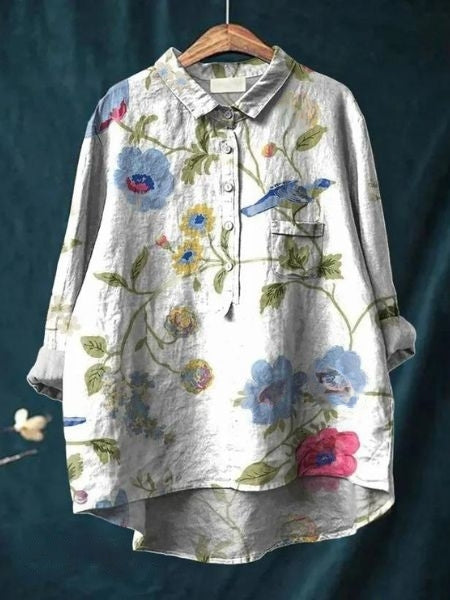 Lila | Bluză cu model floral