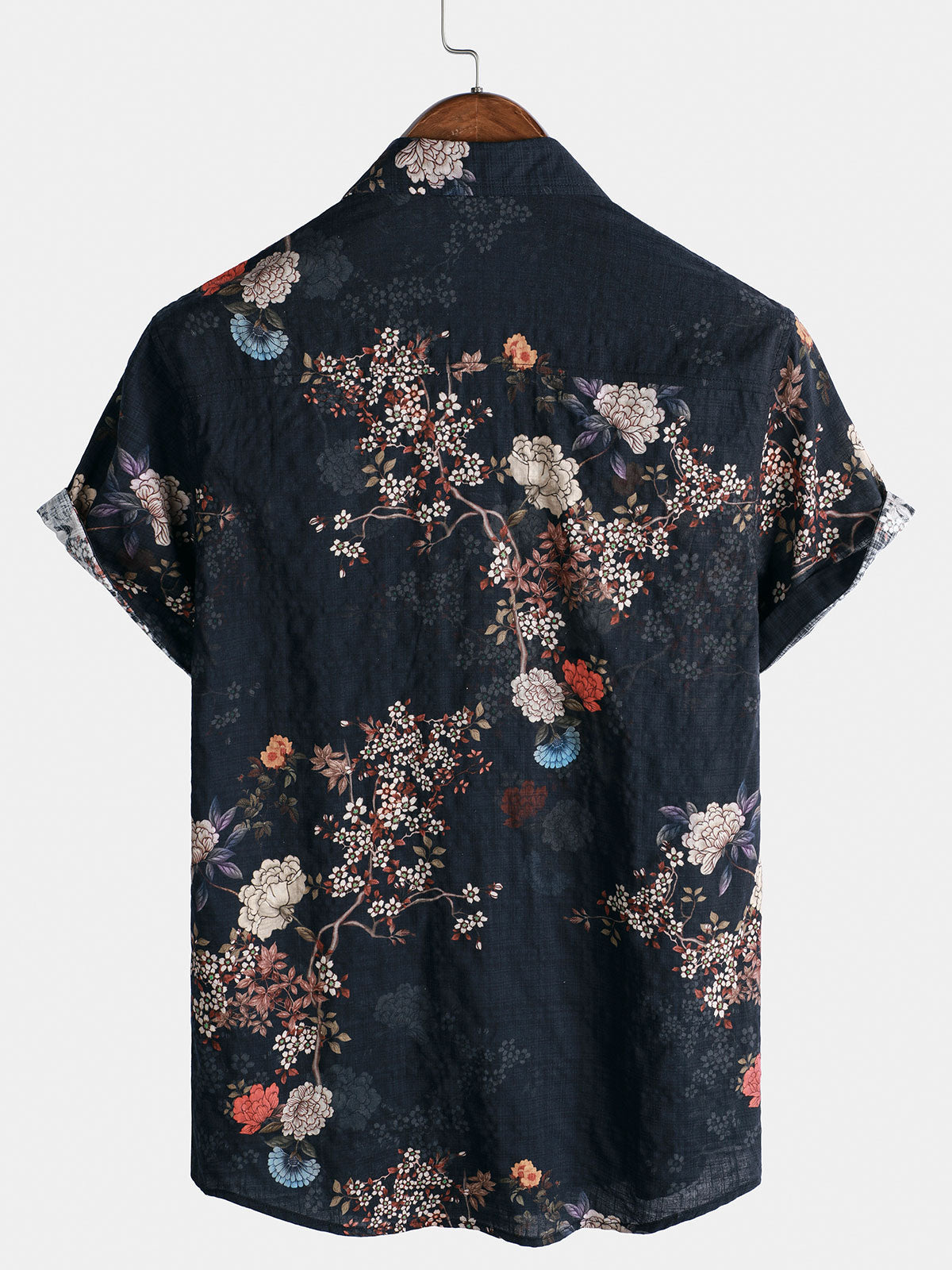 Camasa cu Imprimeu Floral Întunecat