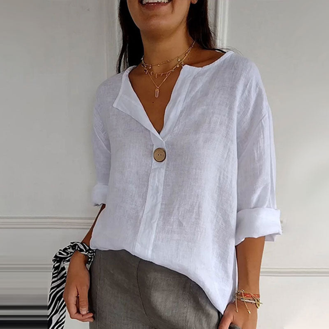 Laura | Cămașă elegantă din bumbac pentru vara