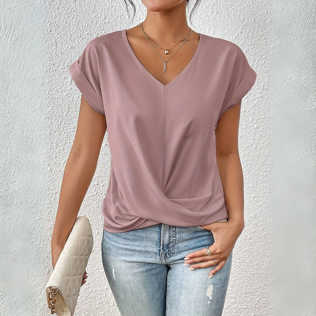 Dana | Tricou Confortabil cu Decolteu Elegant