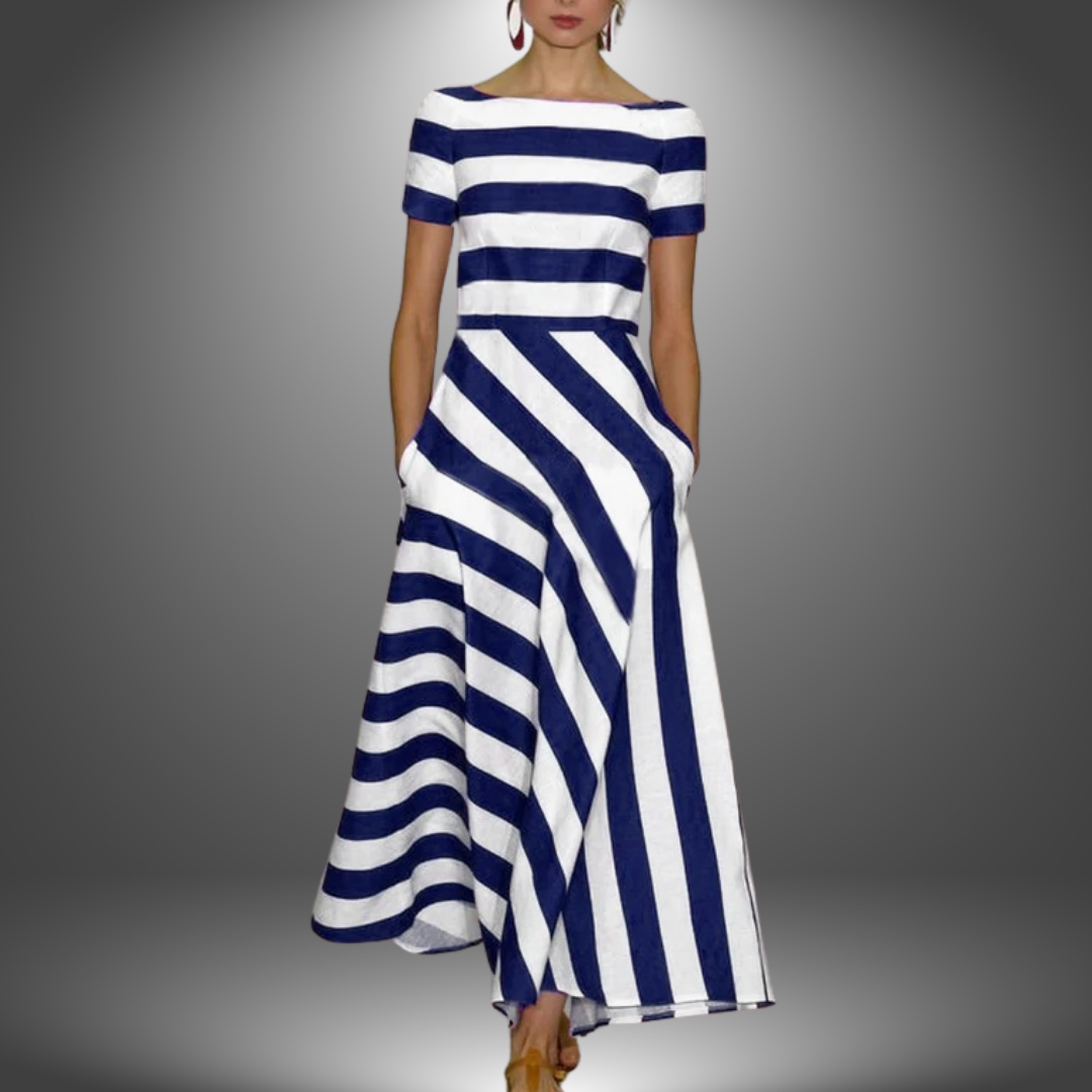 Nicole | Rochie Maxi Stripe Handmade