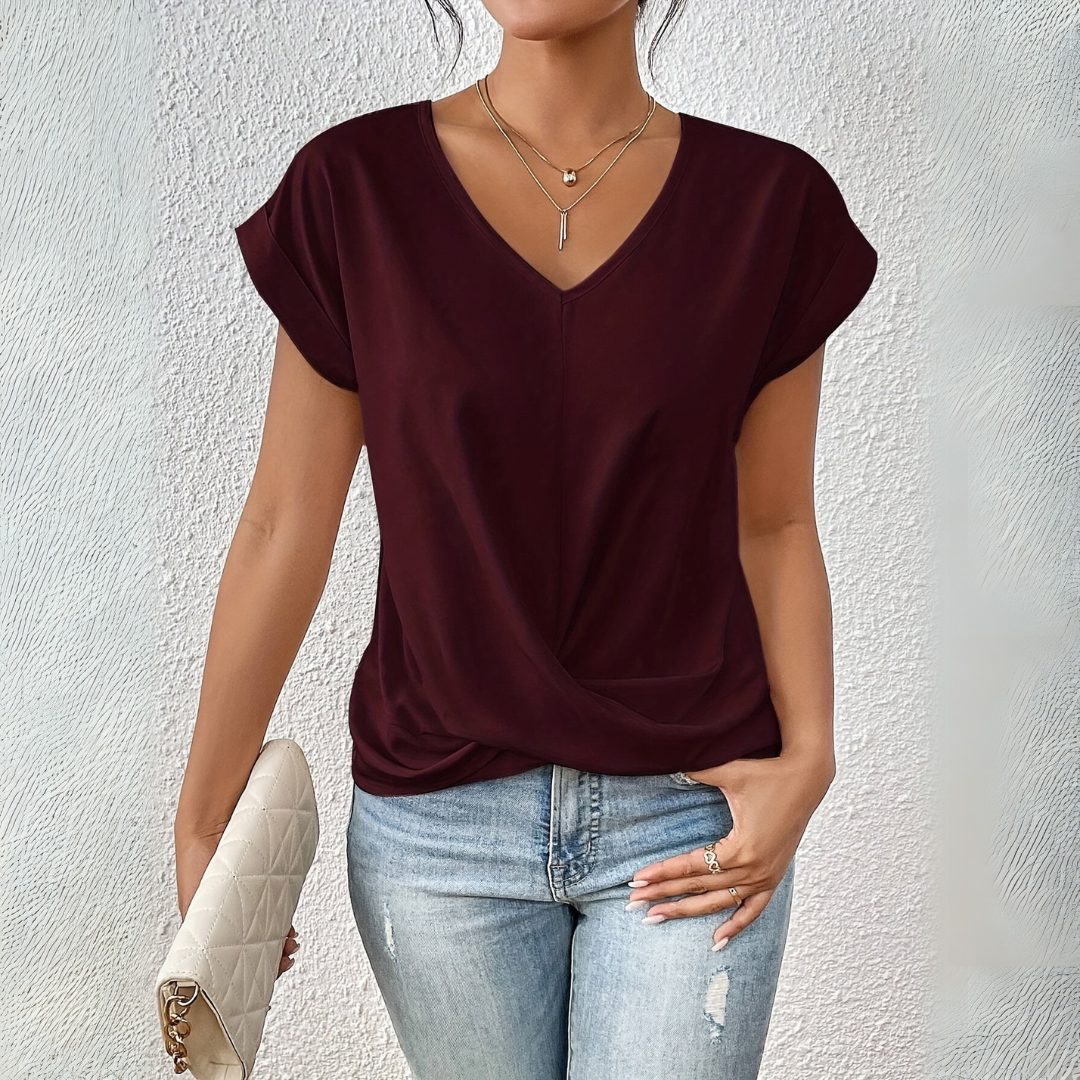 Dana | Tricou Confortabil cu Decolteu Elegant