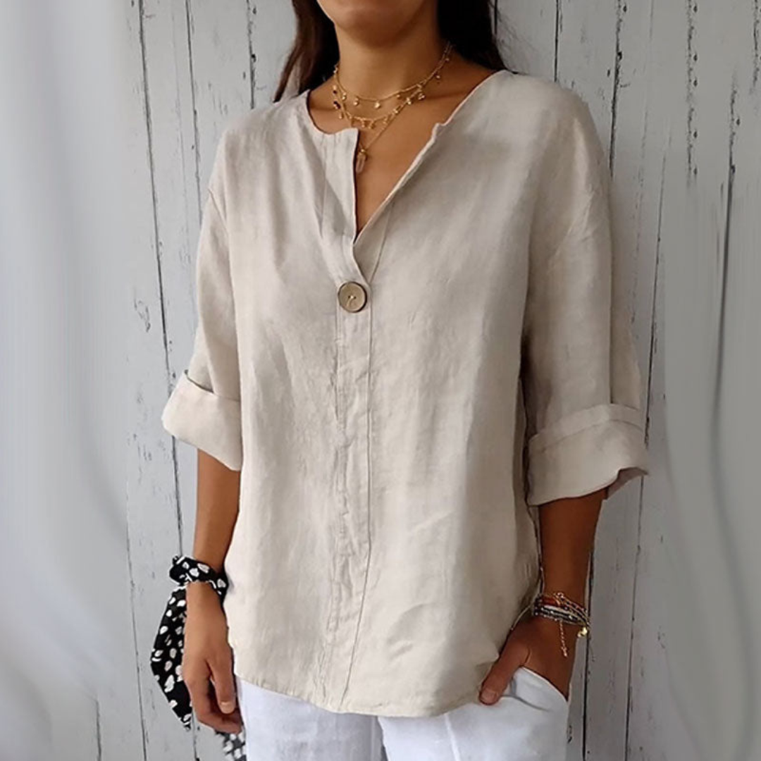 Laura | Cămașă elegantă din bumbac pentru vara