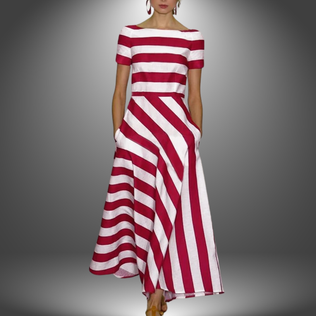Nicole | Rochie Maxi Stripe Handmade