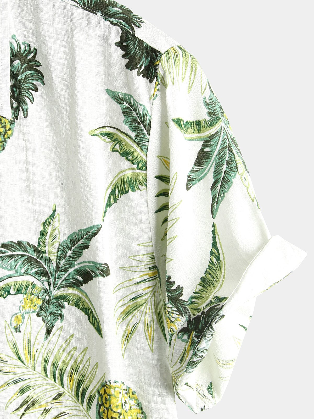 Cămașă Hawaiiană Tropicală cu Motif de Ananas