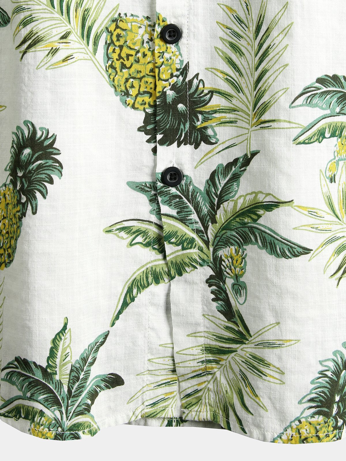 Cămașă Hawaiiană Tropicală cu Motif de Ananas
