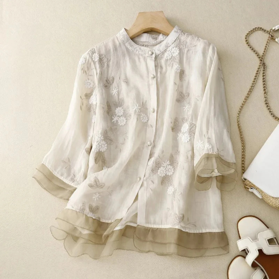 Serenity | Elegant Embroidered Blouse