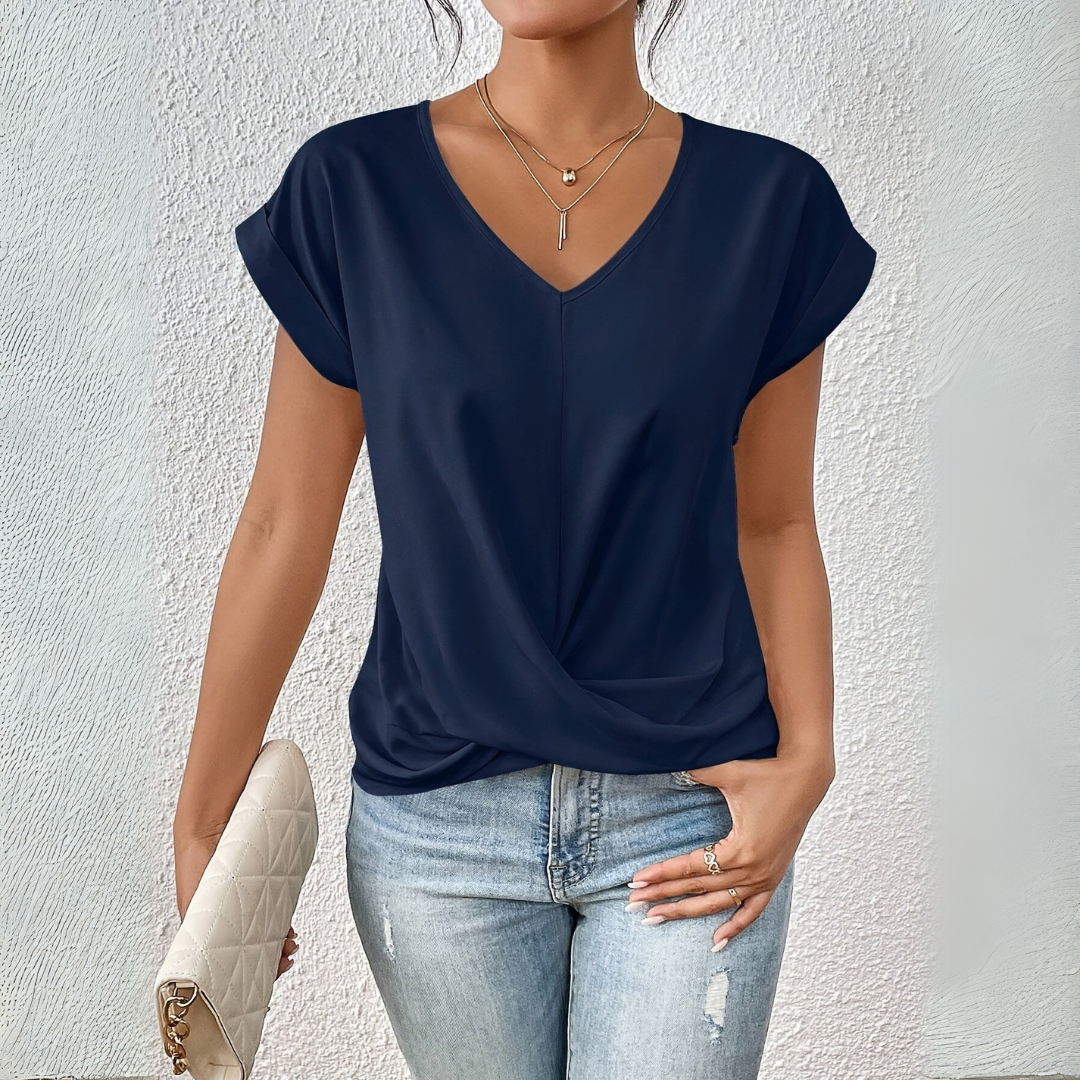 Dana | Tricou Confortabil cu Decolteu Elegant