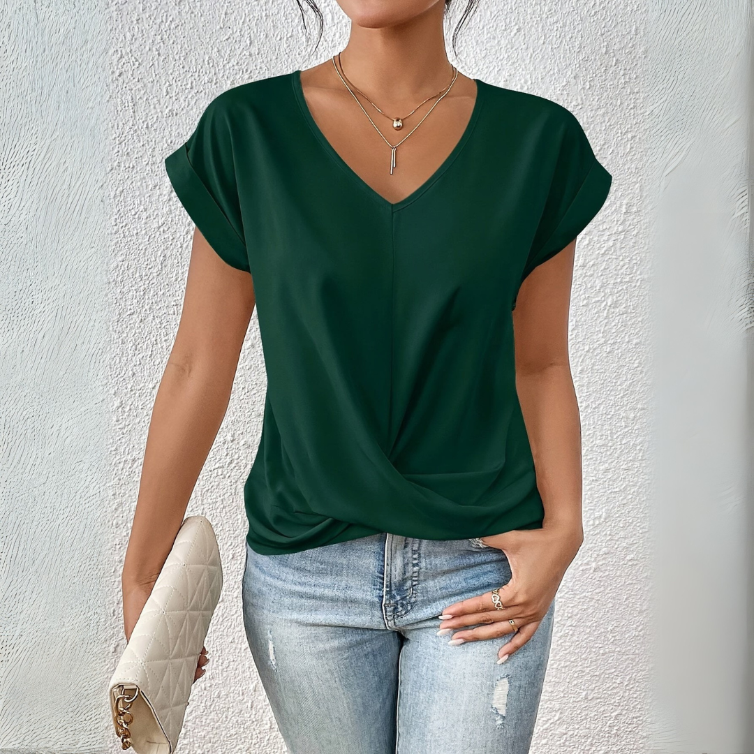 Dana | Tricou Confortabil cu Decolteu Elegant