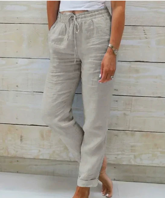 Monika – Pantaloni Casual Versatili cu Șnur