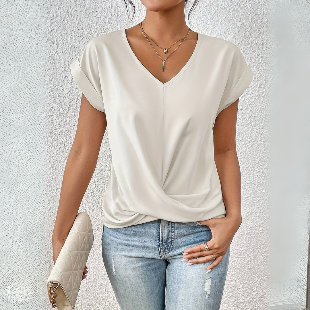 Dana | Tricou Confortabil cu Decolteu Elegant