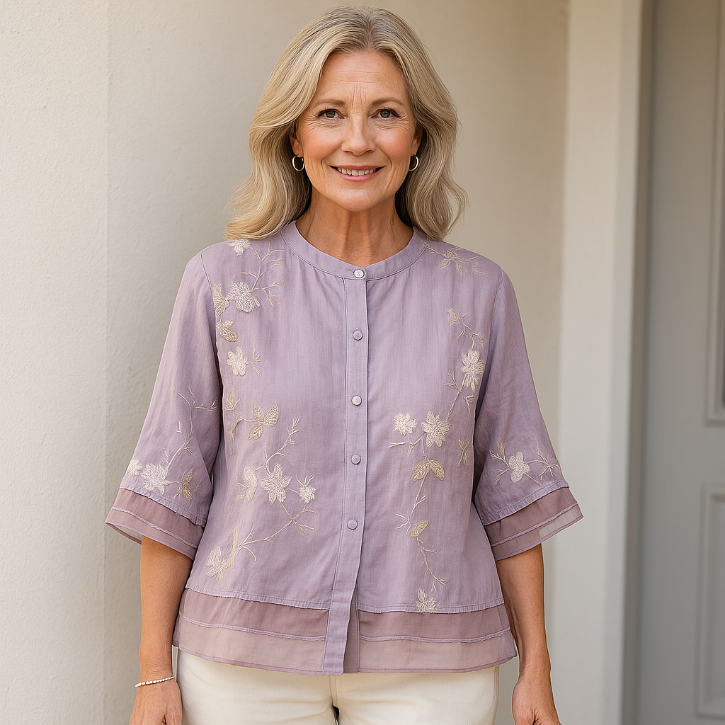 Serenity | Elegant Embroidered Blouse