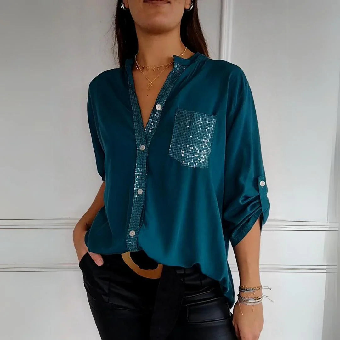 Alena | Bluză Elegantă Antifrunză