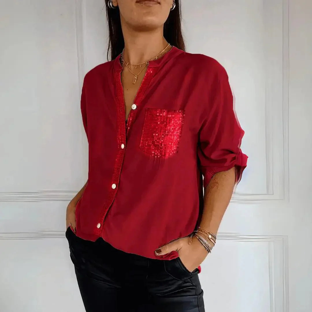 Alena | Bluză Elegantă Antifrunză
